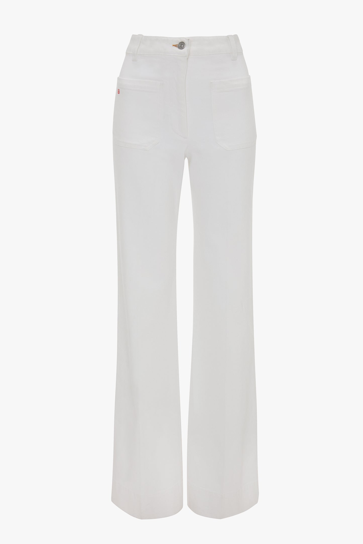 Alina High Waisted Long Jean In Washed White