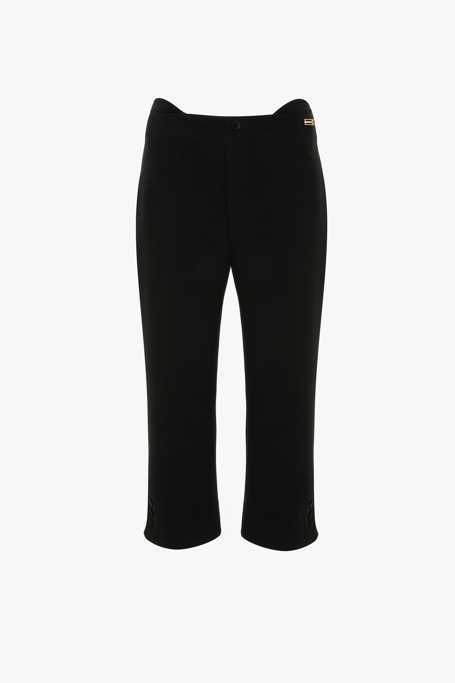 ショートパンツ Victoria Beckham Black Tab Detail Cropped Trousers Tab Detail Cropped Trouser In Black – Victoria Beckham Inc
