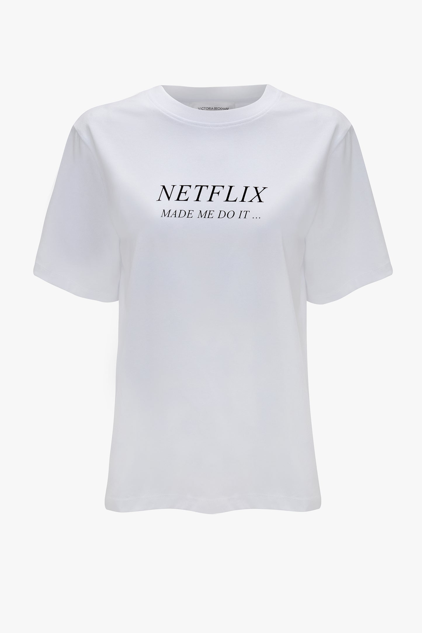 Slogan Tee In White Netflix Made Me Do It