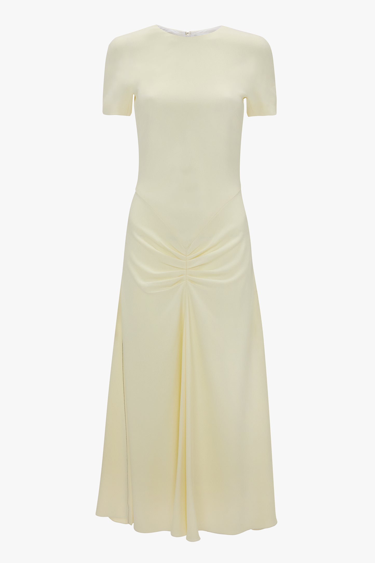 オールインワン・サロペット Victoria Beckham Gathered Detail T-Shirt Midi Dress Gathered Detail T-Shirt Midi Dress In Ivory | Designer