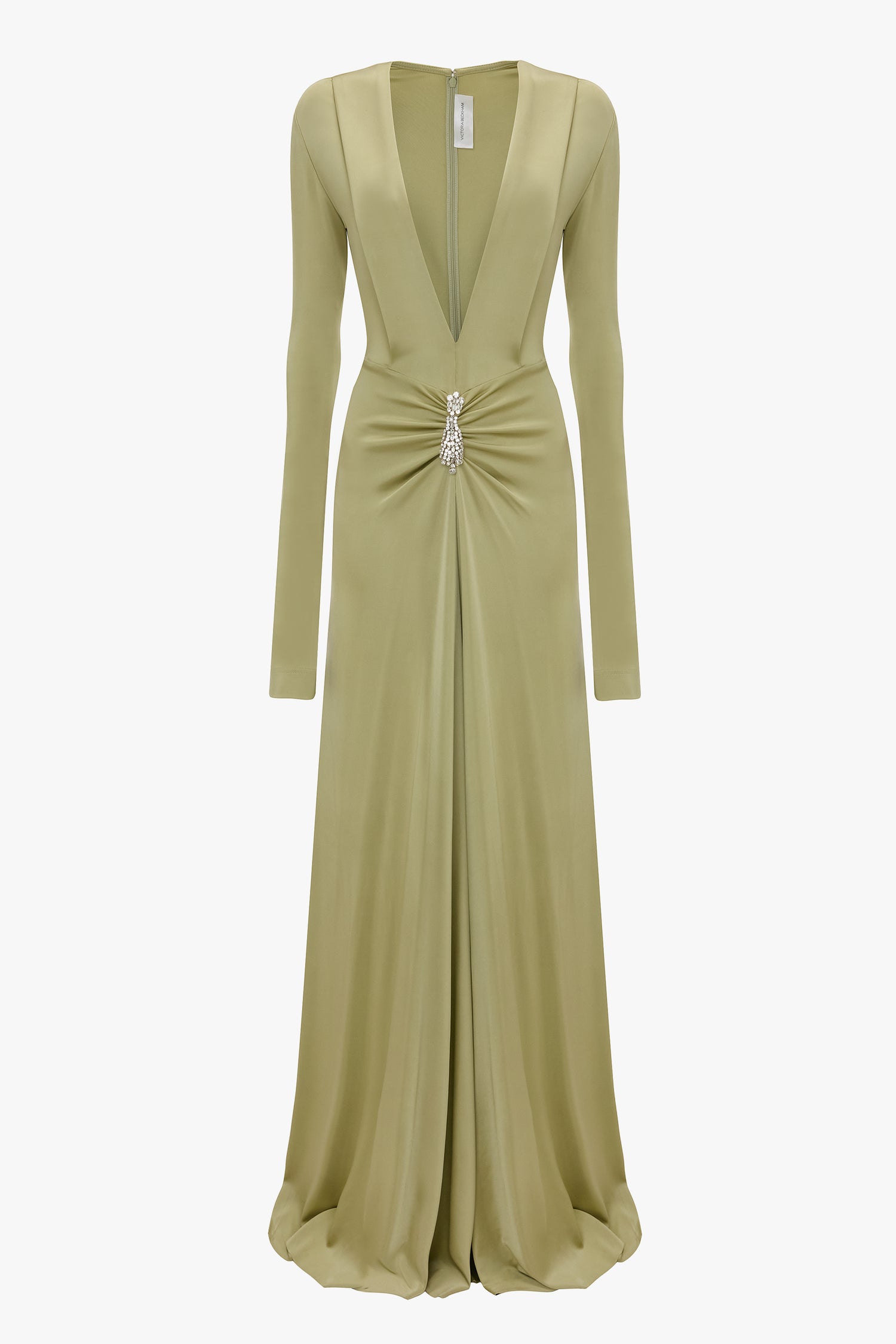 オールインワン・サロペット Victoria Beckham Long Sleeve Deep V-Neck Gown Long Sleeve Deep V-Neck Gown In Black – Victoria Beckham Inc