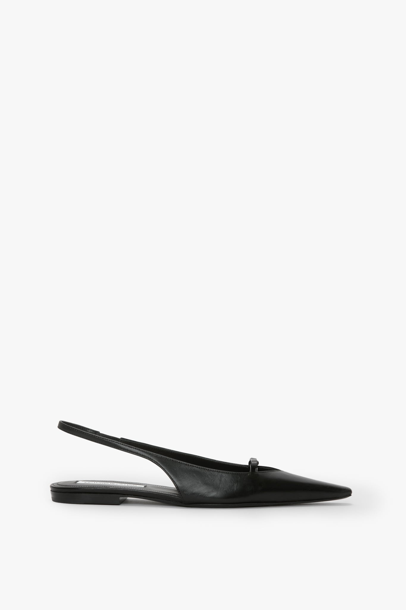 Sloan Slingback In Black Smooth Leather
