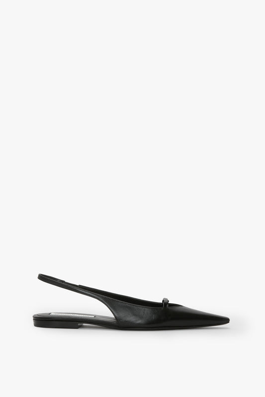Sloan Slingback In Black Smooth Leather