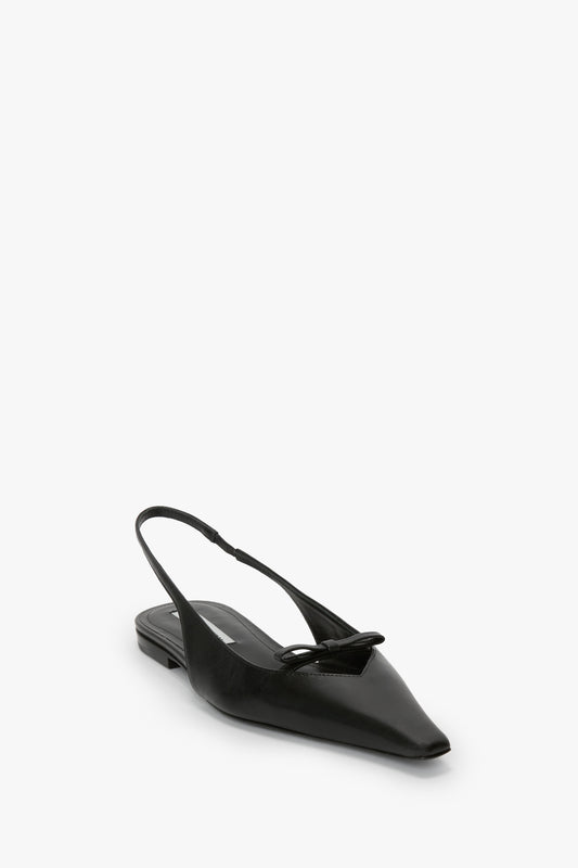 Sloan Slingback In Black Smooth Leather
