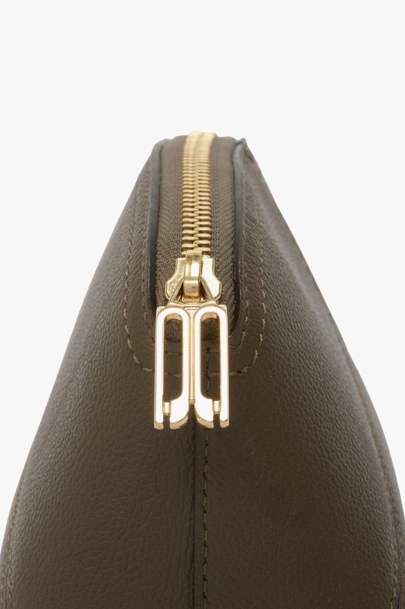 Victoria Mini Travel Pouch In Khaki Soft Grained Leather