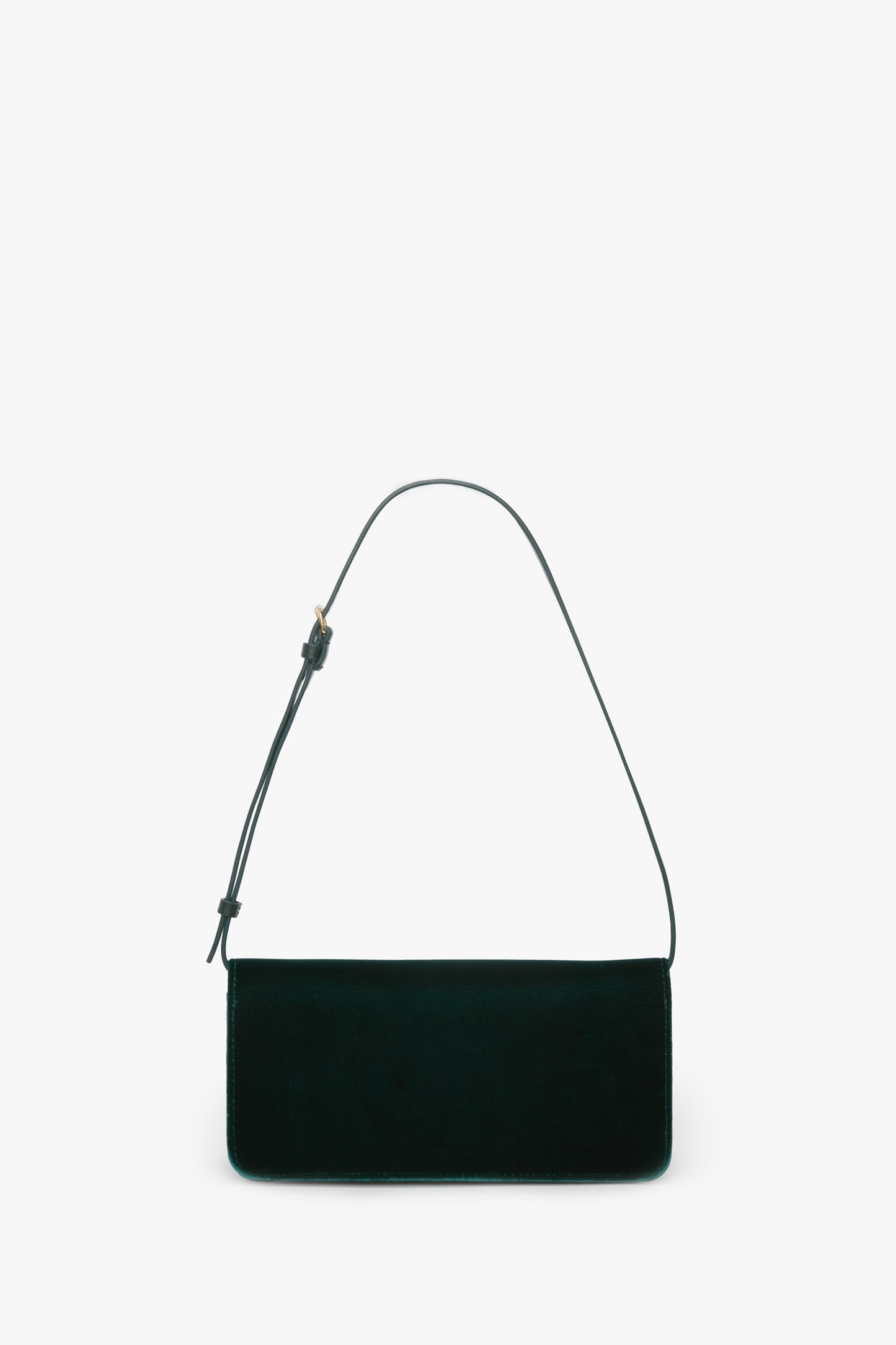 202 Clutch Bag In Dark Green Velvet