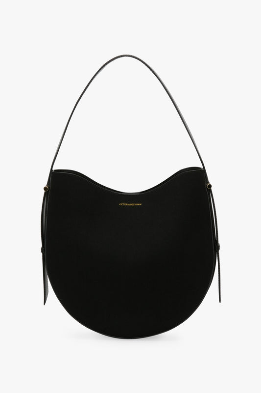 Dia Hobo Bag In Black Canvas With Black Leather