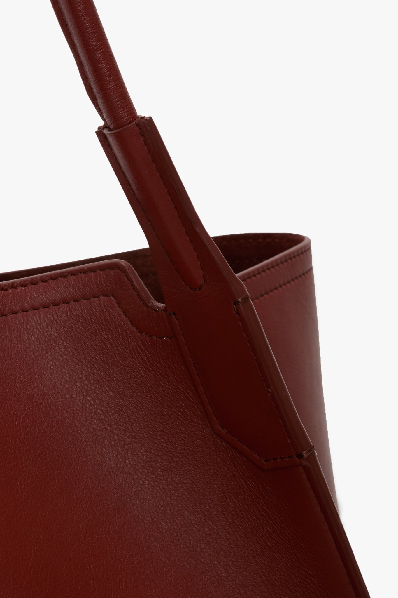 Victoria Tote In Brick Red Soft Leather