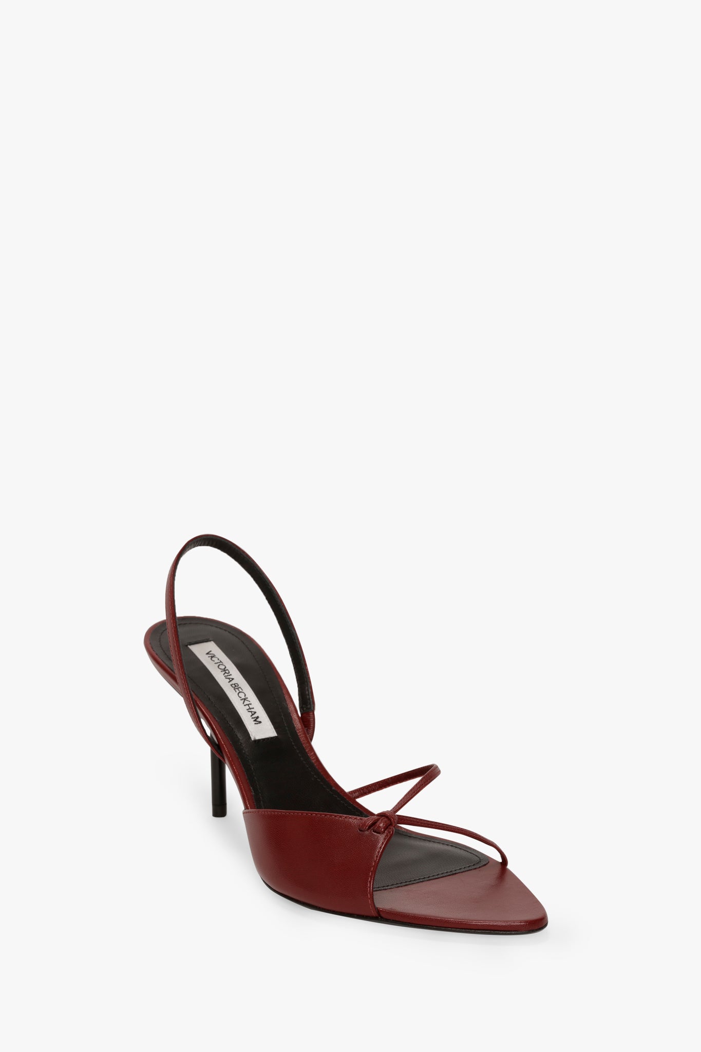【23AW NEW】Victoria Beckham_woman / スティレット ミュール Harlow Stiletto Sandal In Burgundy Smooth Leather – Victoria