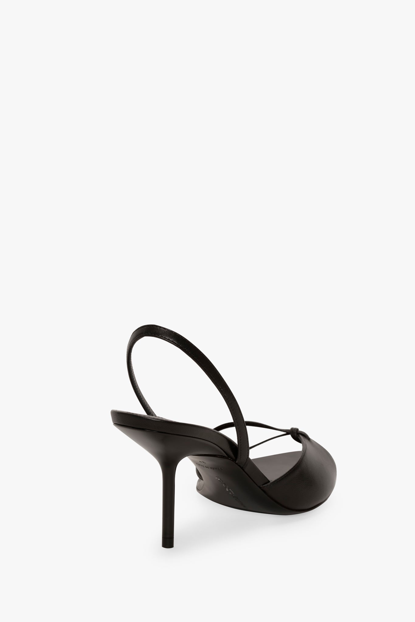 Harlow Stiletto Sandal In Black Smooth Leather