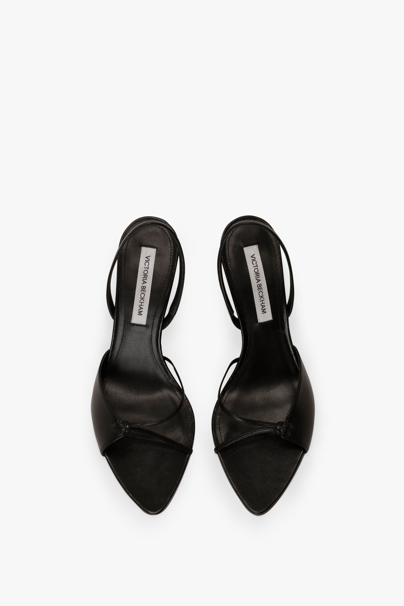 Harlow Stiletto Sandal In Black Smooth Leather