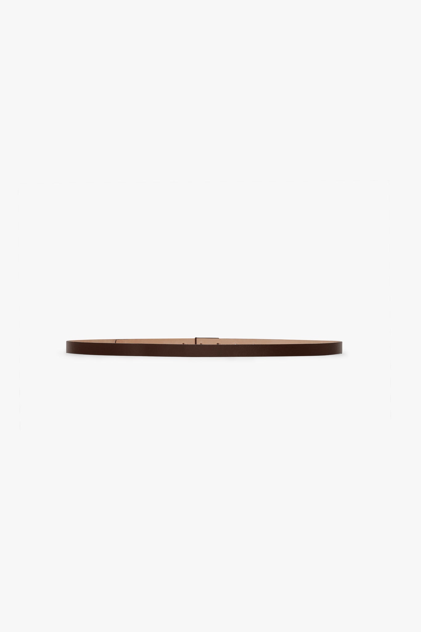Tonal Micro Dorian Belt In Dark Brown Smooth Leather