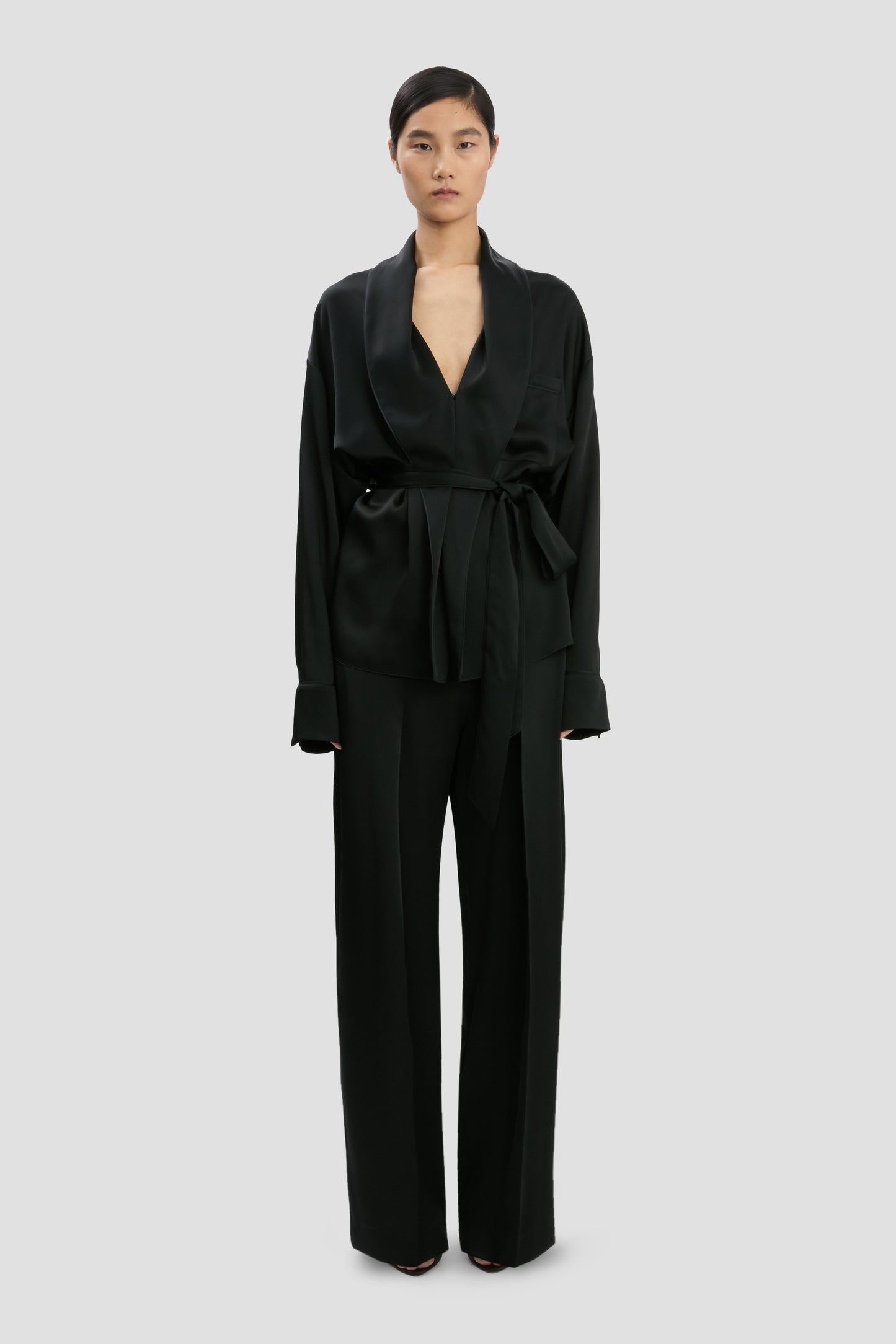 Wide Leg Trouser In Black