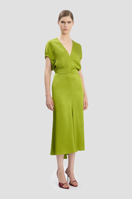 Edith Midi Dress In Parakeet