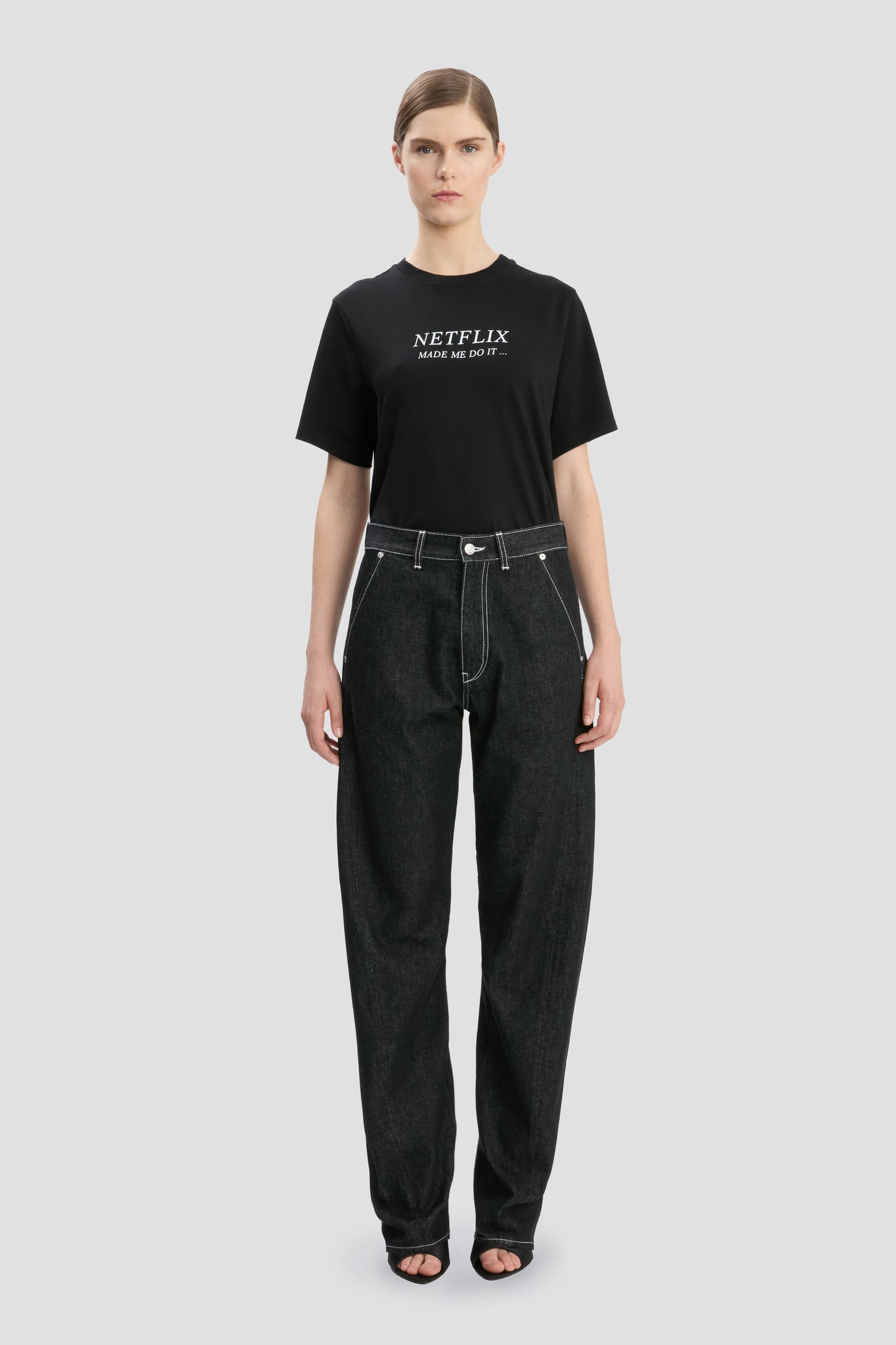 Slogan Tee In Black Made Me Do It