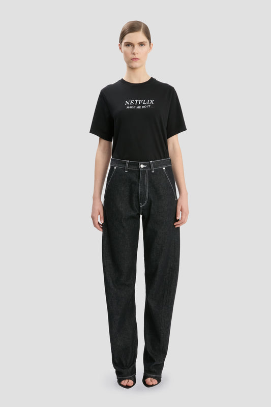 Slogan Tee In Black Made Me Do It