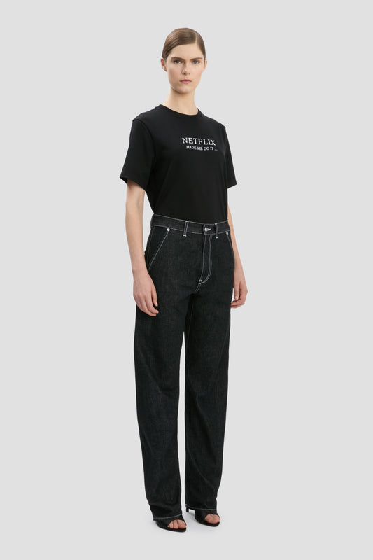 Slogan Tee In Black Made Me Do It