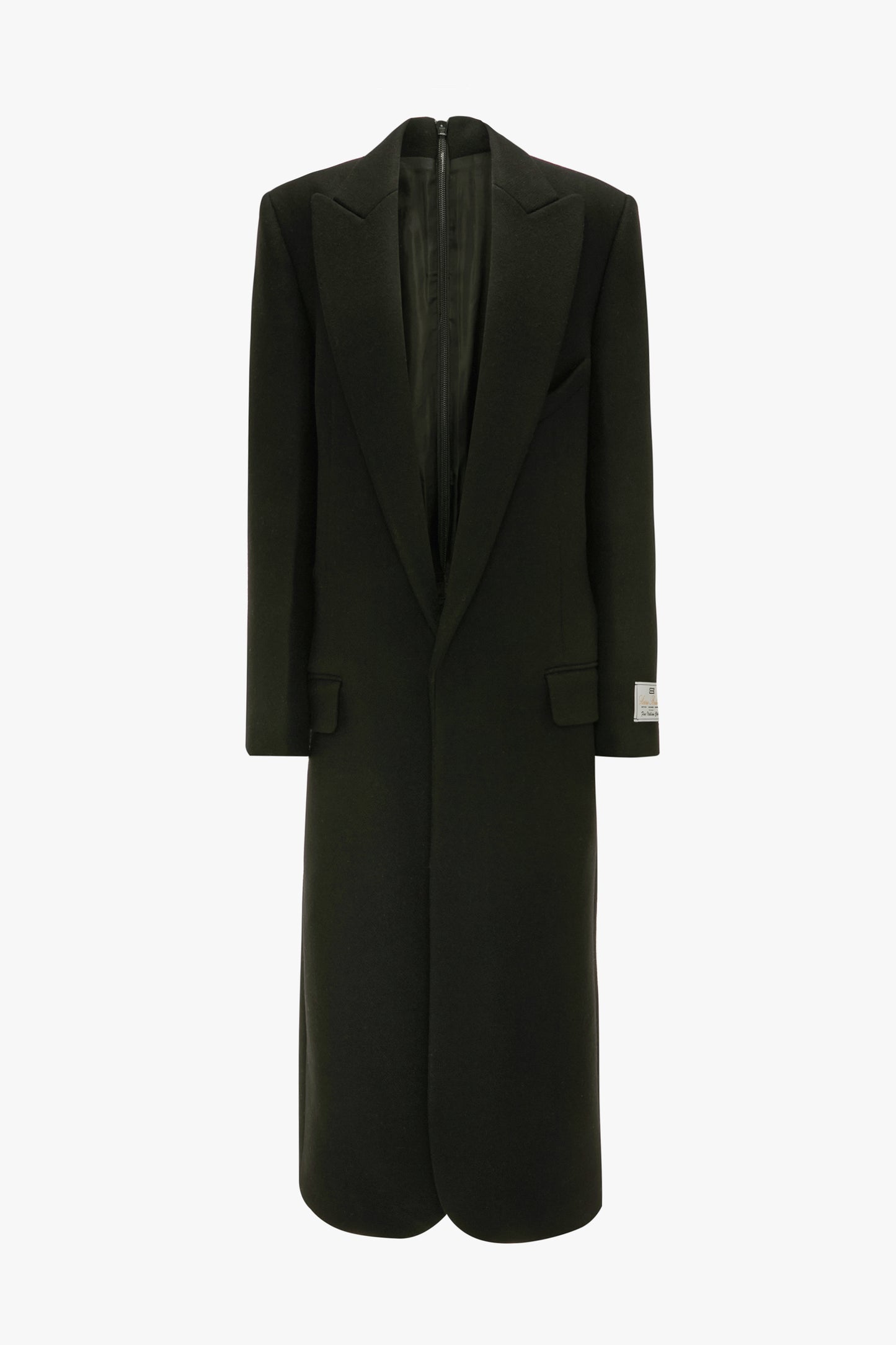 Double-Belted Coat In Black
