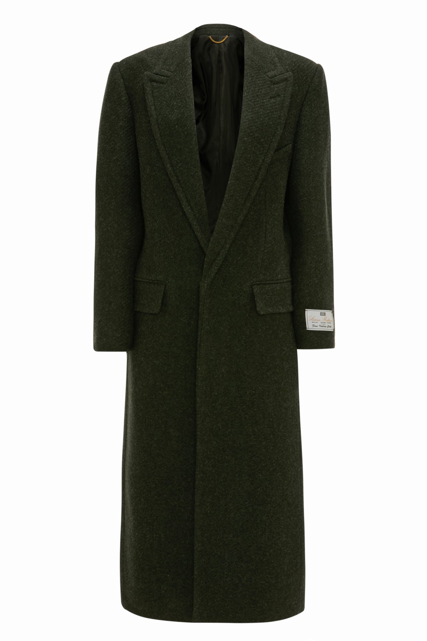 Double-Belted Coat In Black