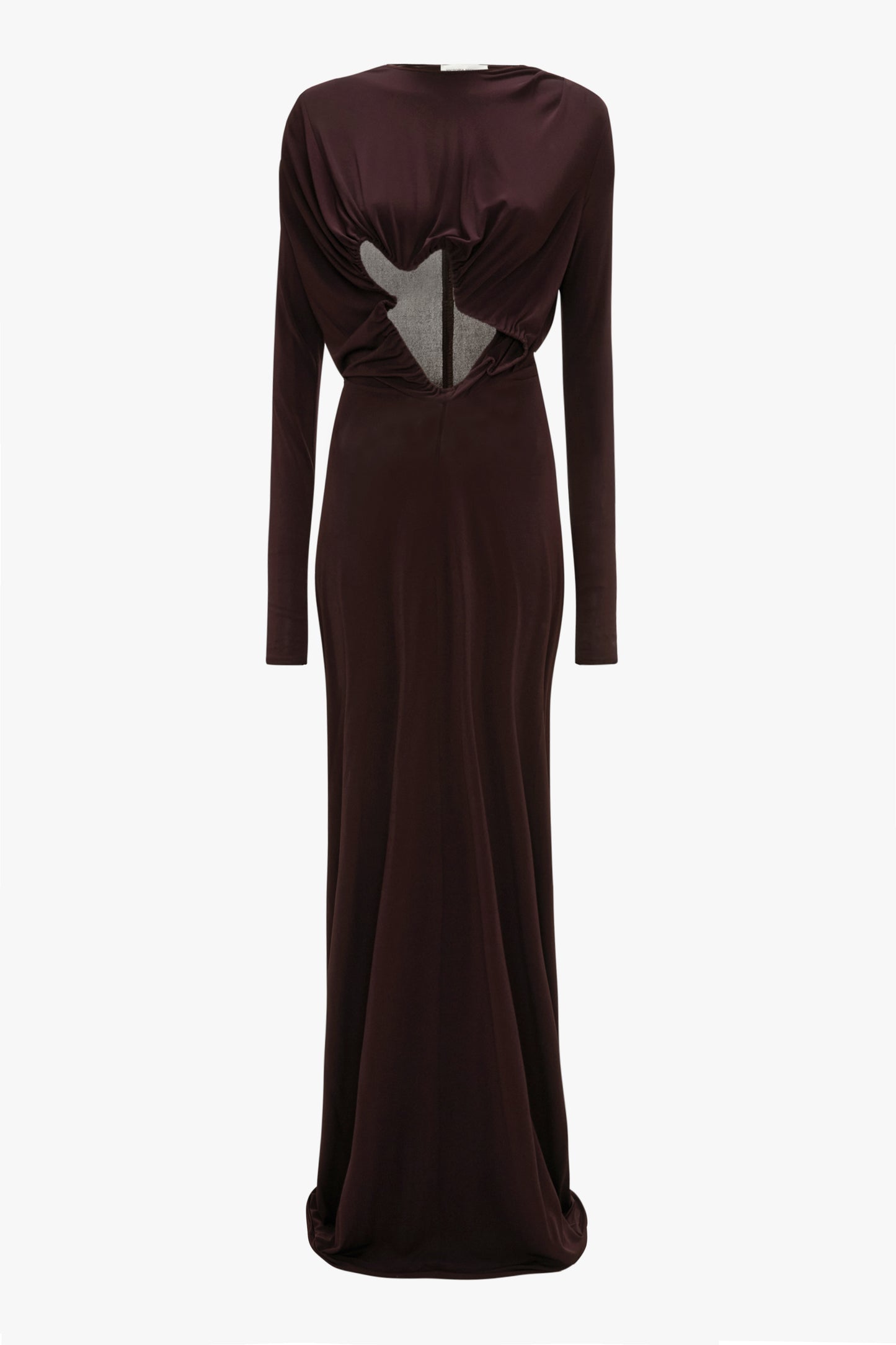 Cut-Out Wire Gown In Merlot