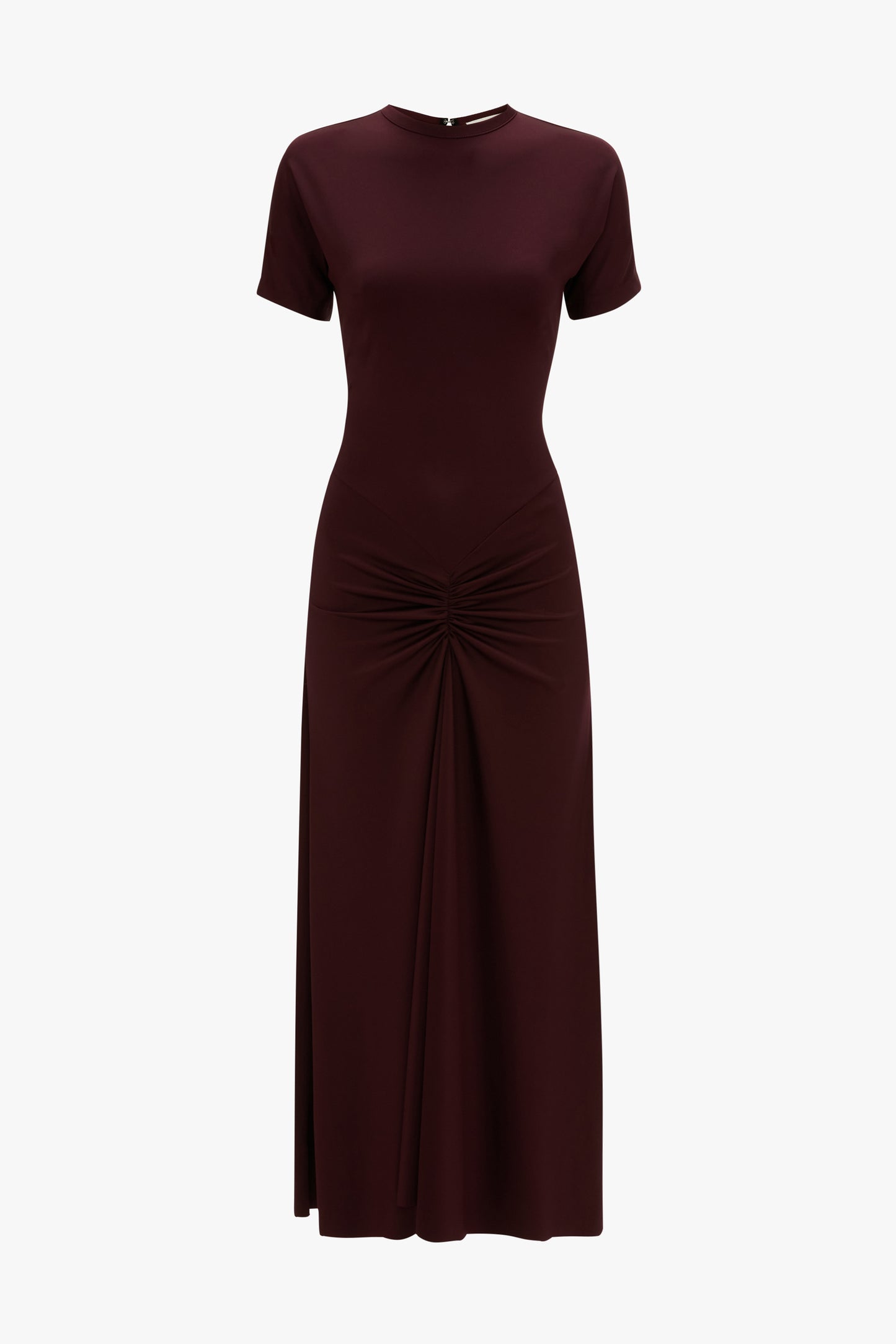 Bela T-Shirt Midi Dress In Merlot