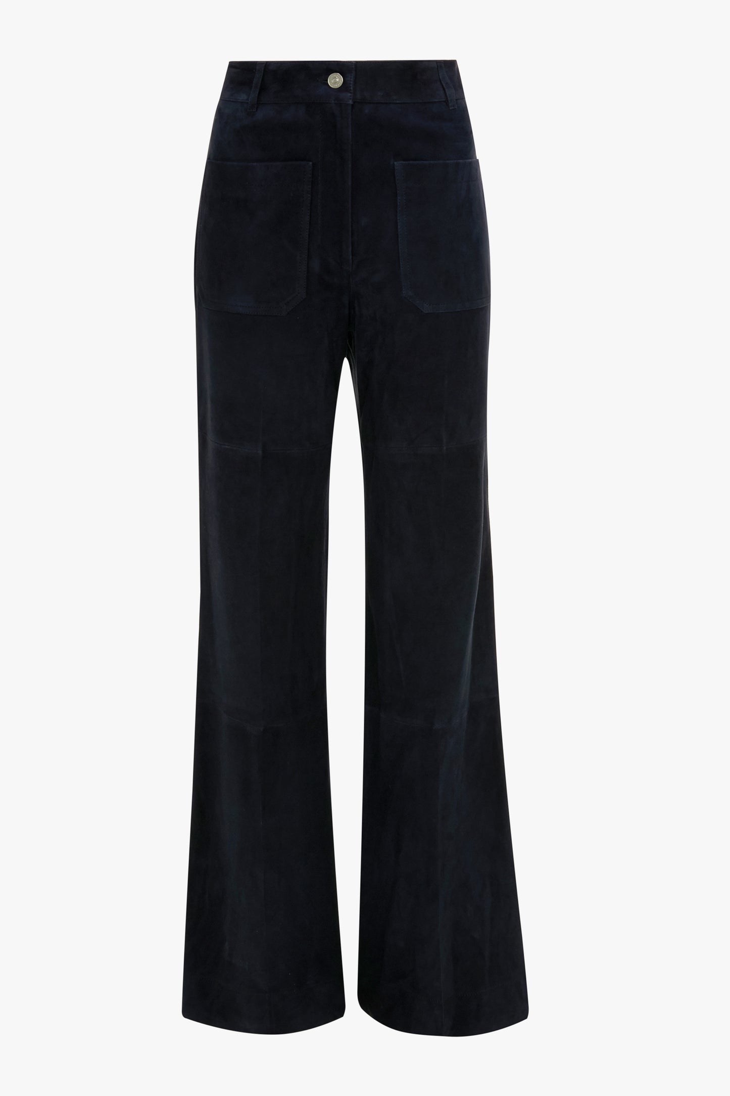 Suede Alina Trouser In Soft Navy Suede