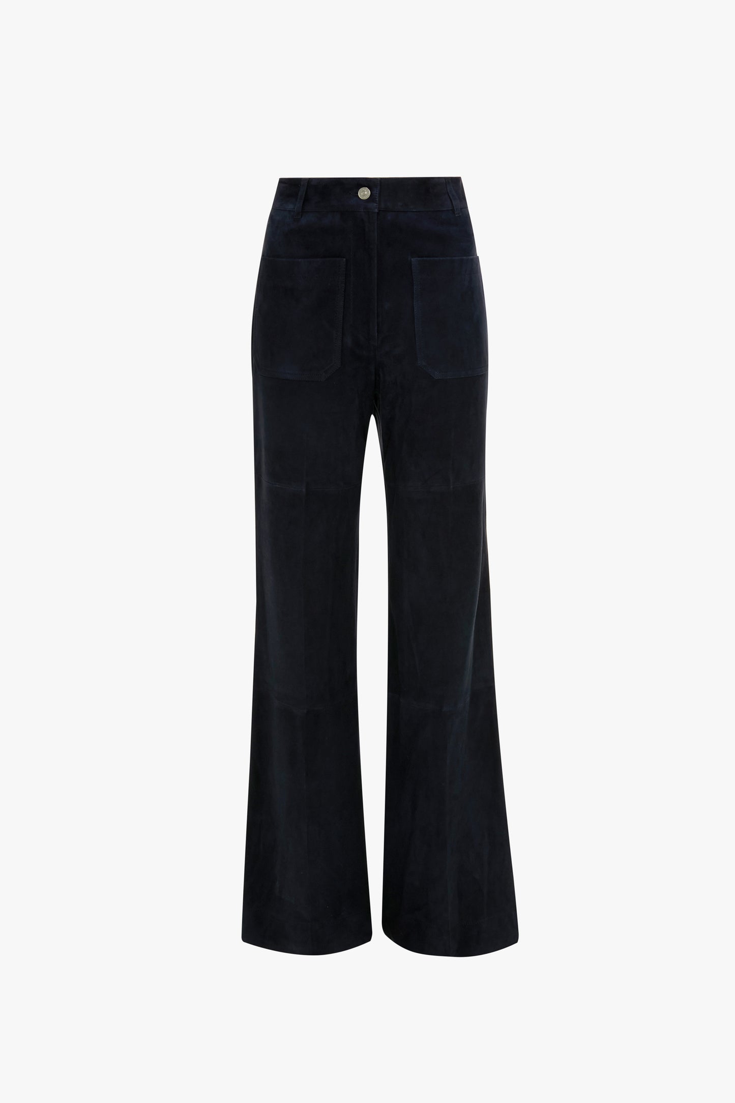 Alina Trouser In Soft Navy Suede