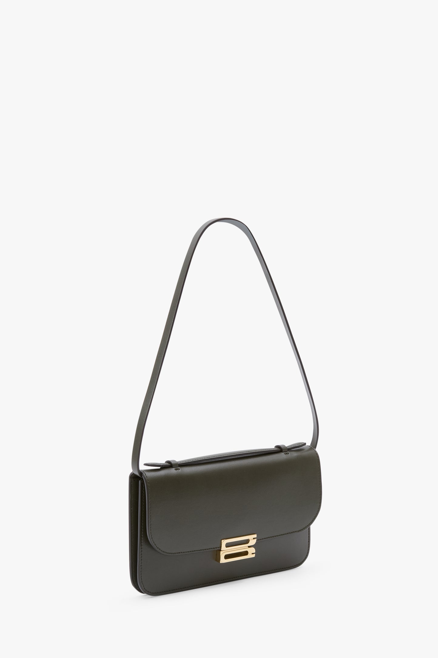 Dorian Pochette In Dark Olive Smooth Leather