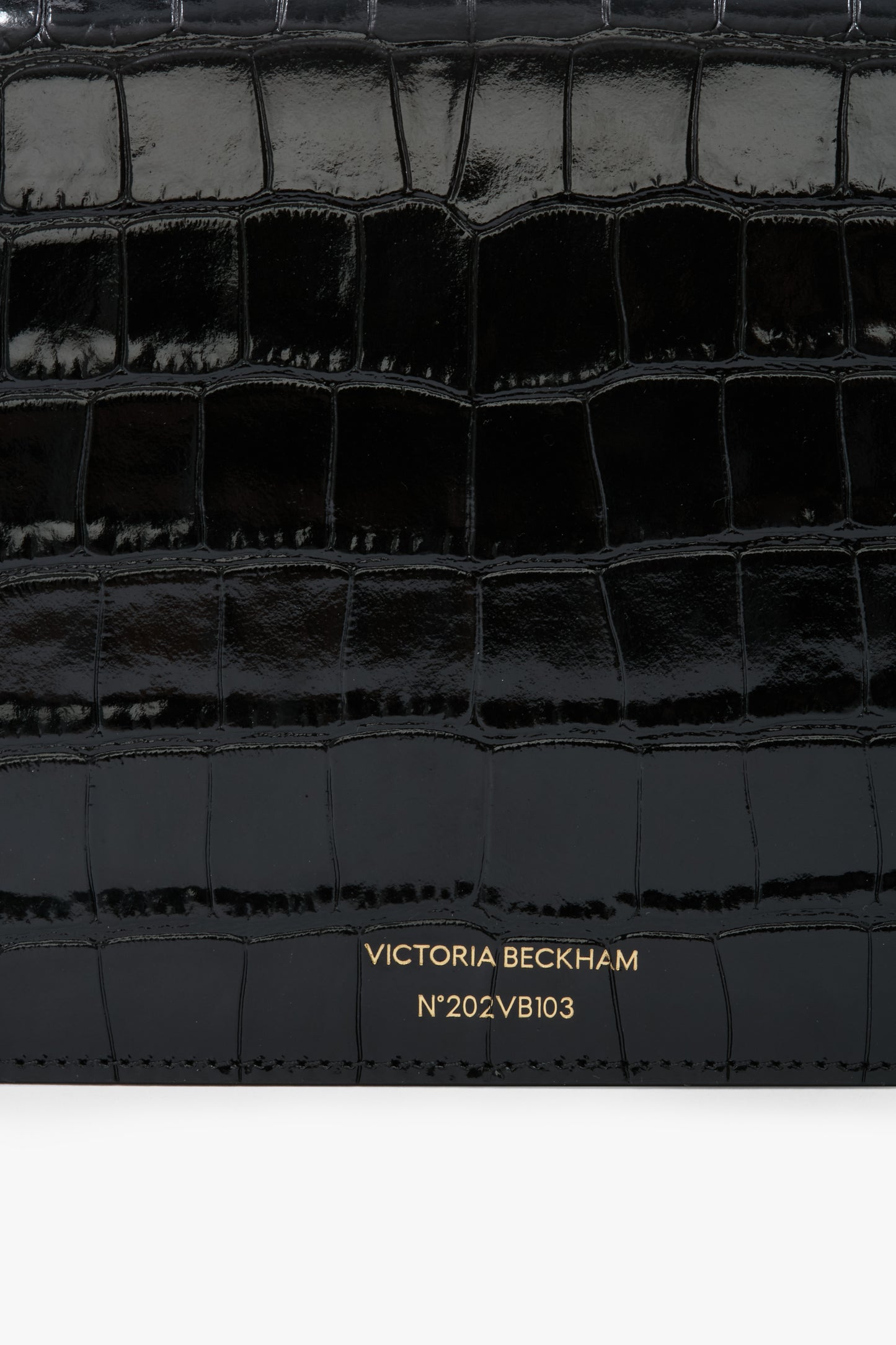 Dorian Pochette In Black Croc Embossed Leather