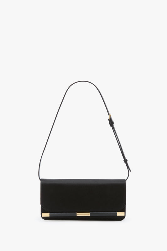 202 Clutch Bag In Black Smooth Leather
