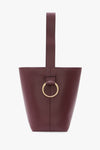 Dia Bucket Bag In Burgundy Smooth Leather