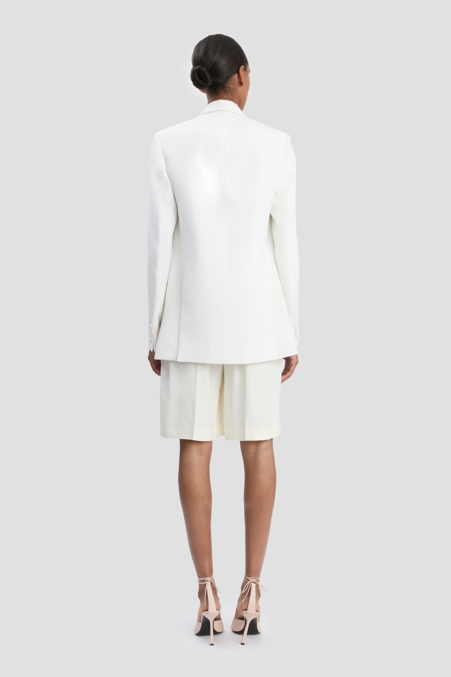 Double Breasted Tailored Jacket In Ivory