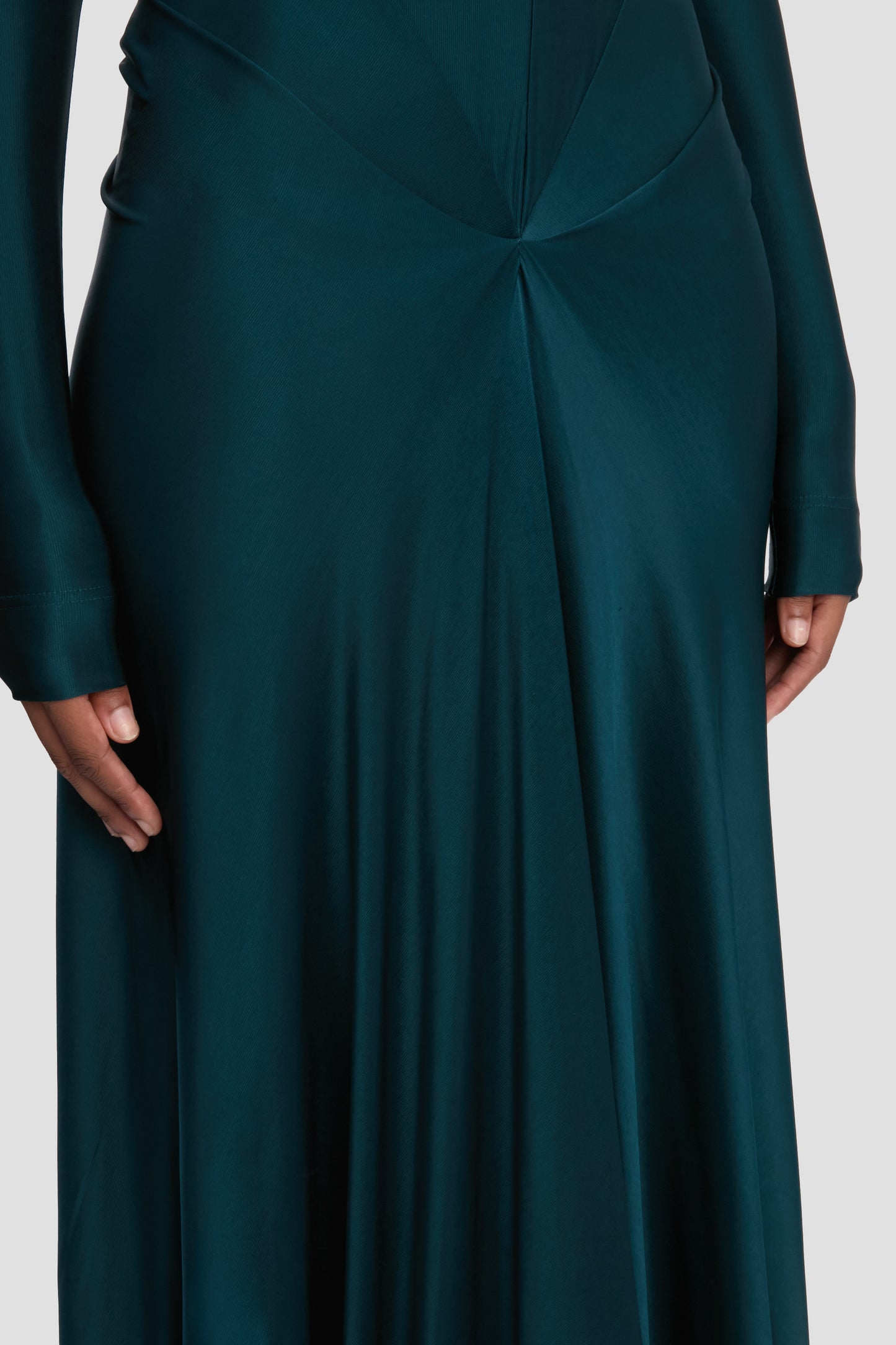 Cut-Out Gown In Dark Teal