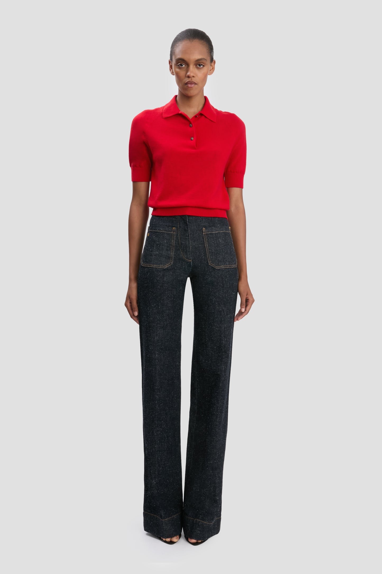 Polo Top In Cardinal Red