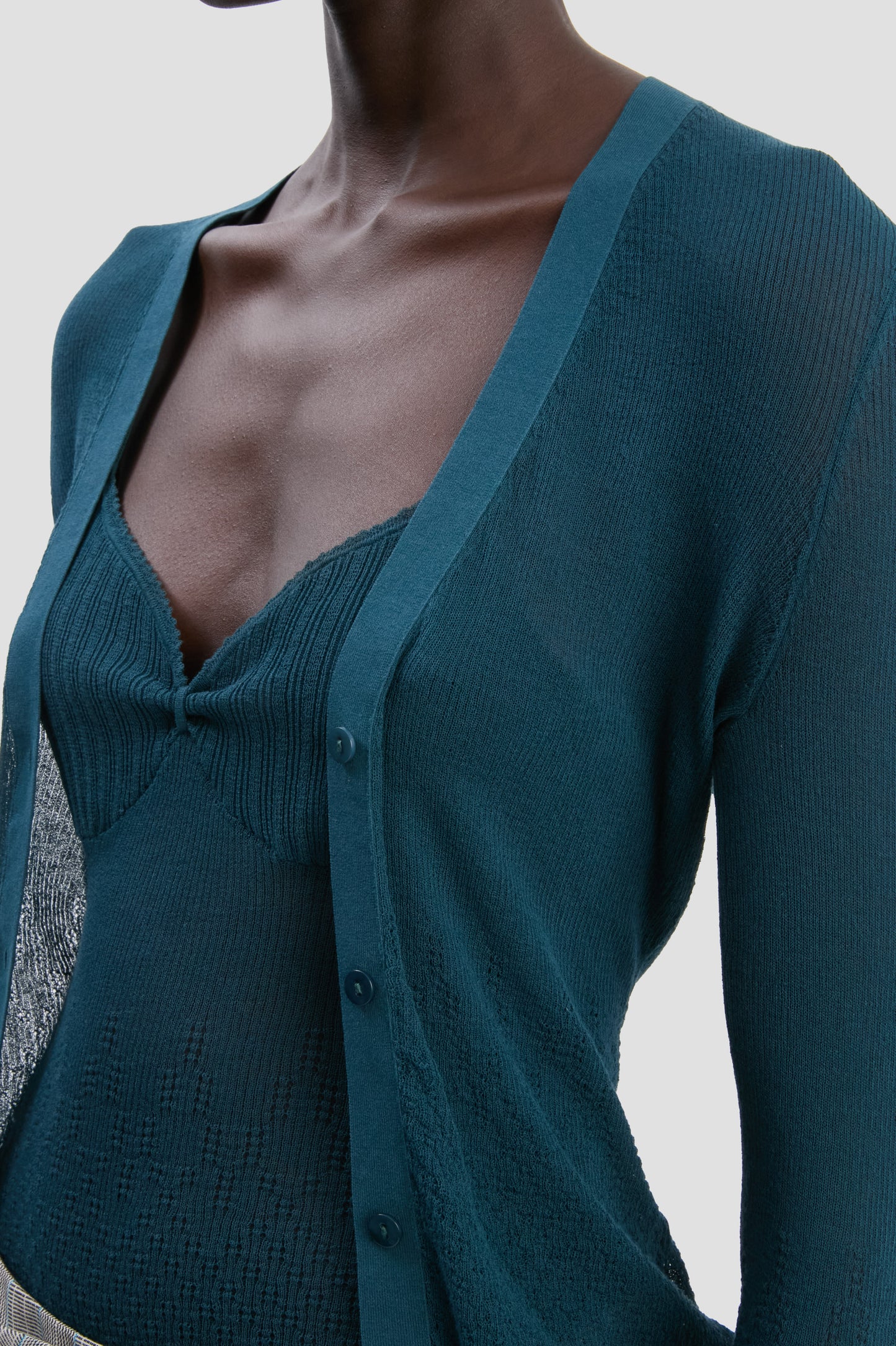 Cardigan In Teal