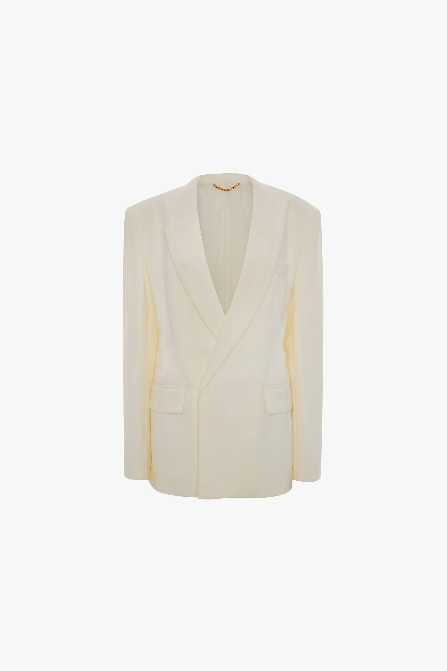 Double Breasted Tailored Jacket In Ivory