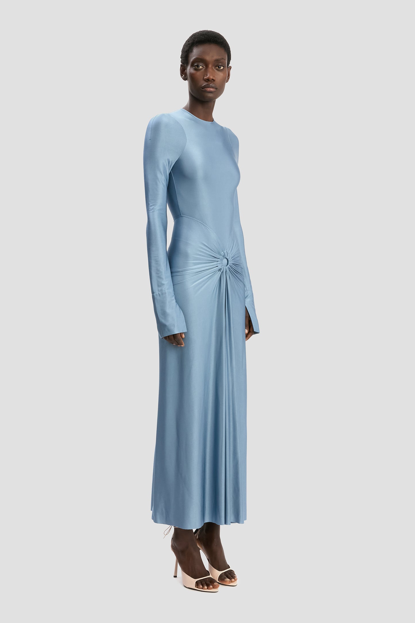 Frances Midi Dress In Stone