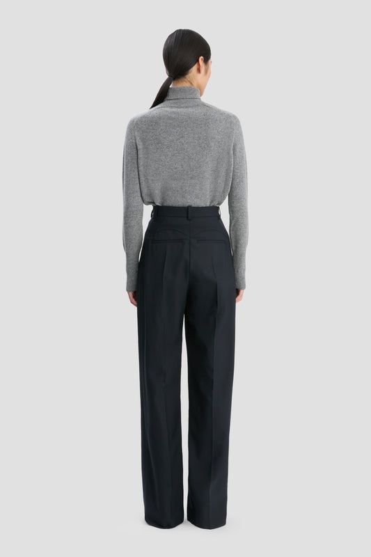 Side Panel Trouser In Black – Victoria Beckham Inc