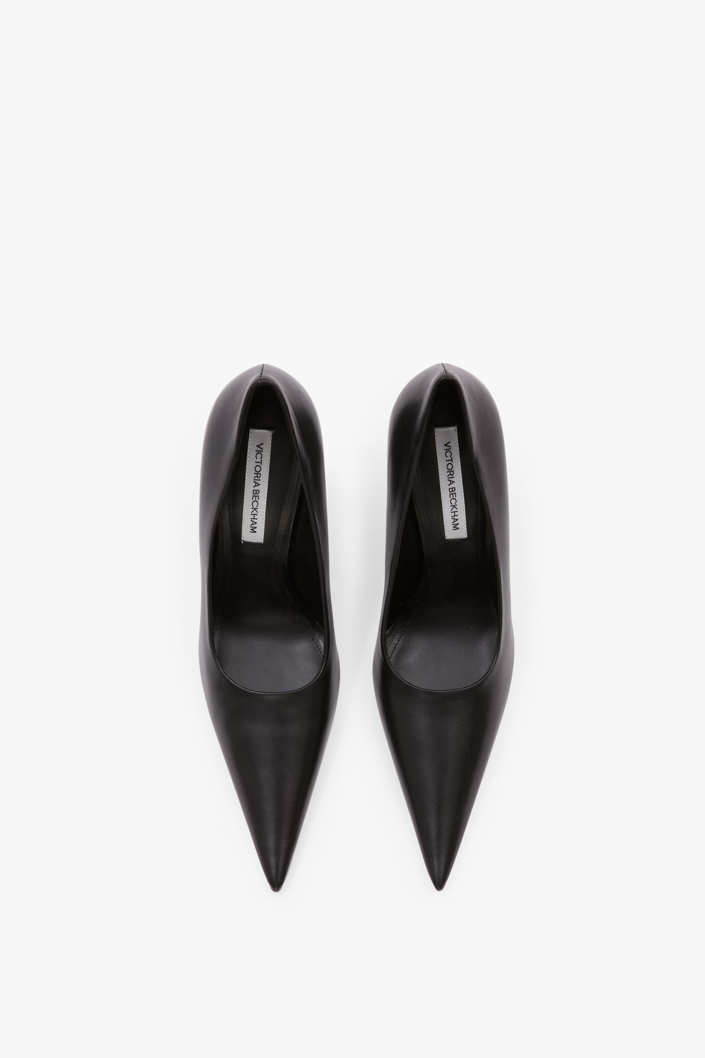 Victoria Stiletto Pump In Black Smooth Leather