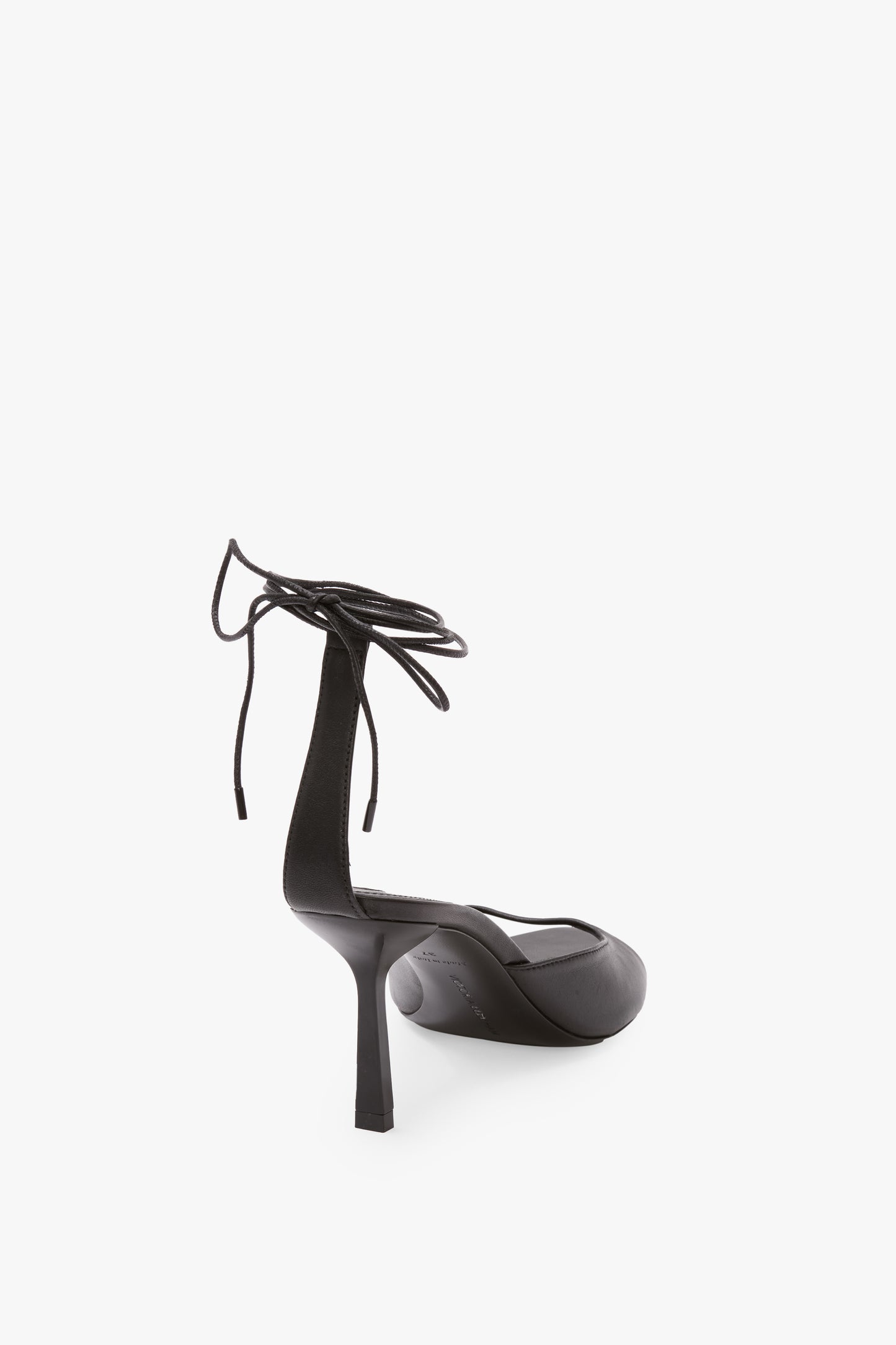 Eliza Stiletto Sandal In Black Leather