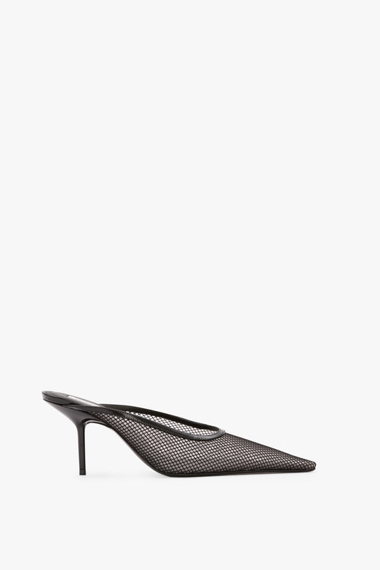 Sloan Stiletto Mule 75 In Black Mesh