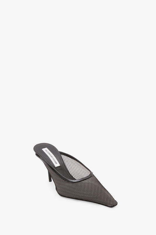 Sloan Stiletto Mule 75 In Black Mesh