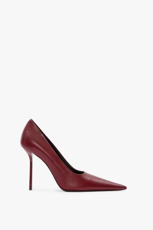 Victoria Stiletto Pump In Burgundy Leather