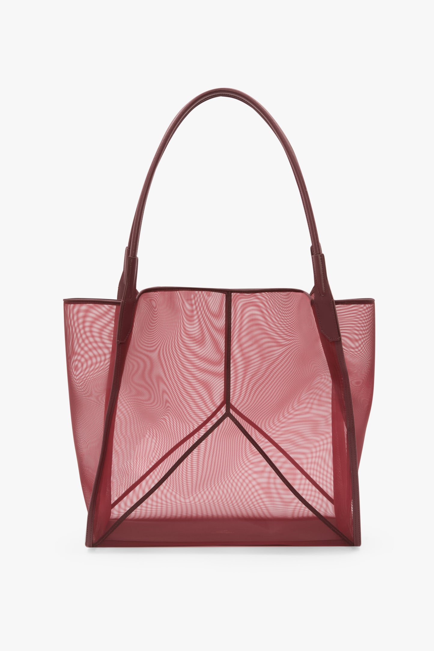 Victoria Tote Bag Large In Burgundy Mesh