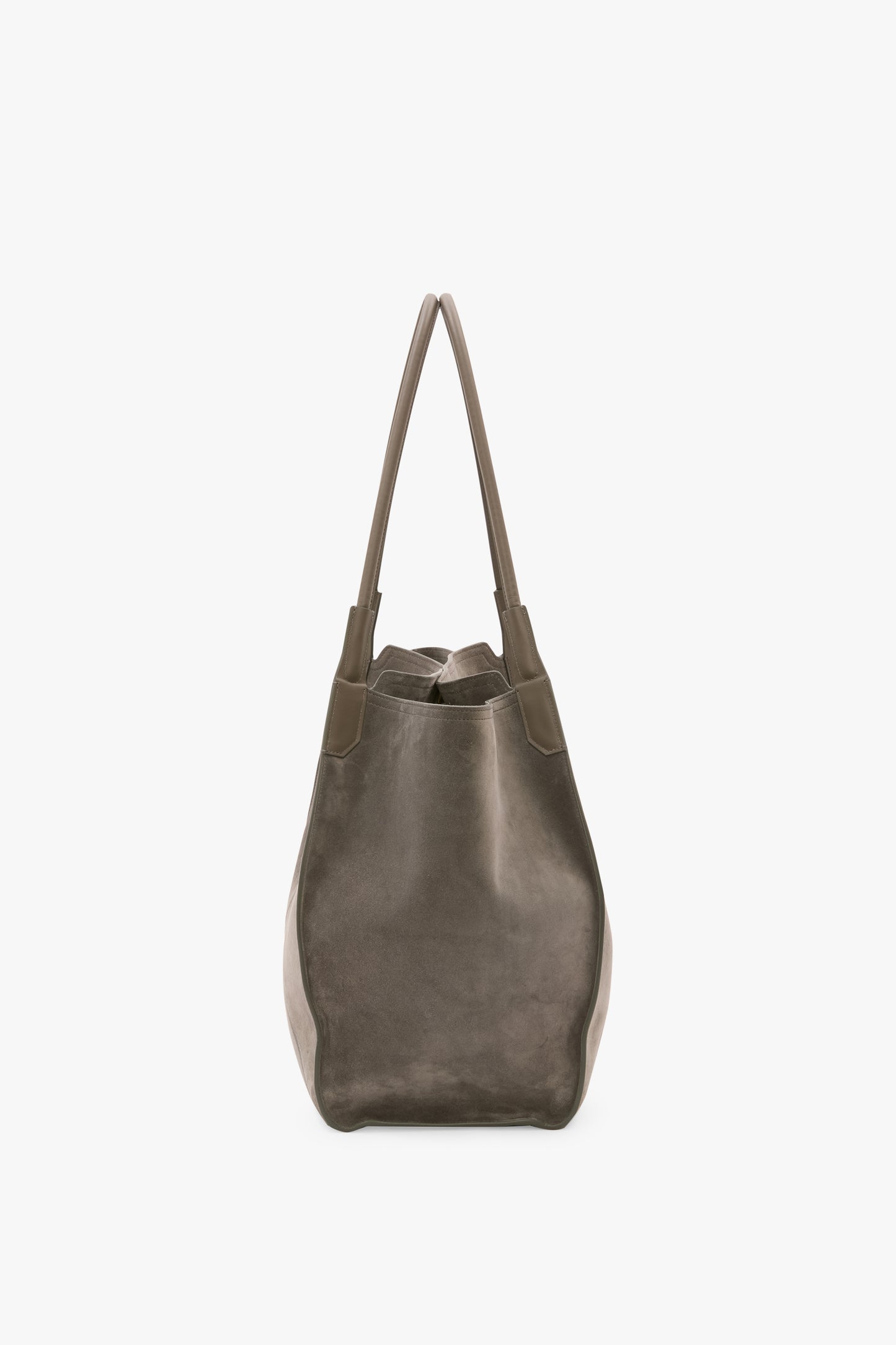Victoria Tote Large In Pebble Grey Suede