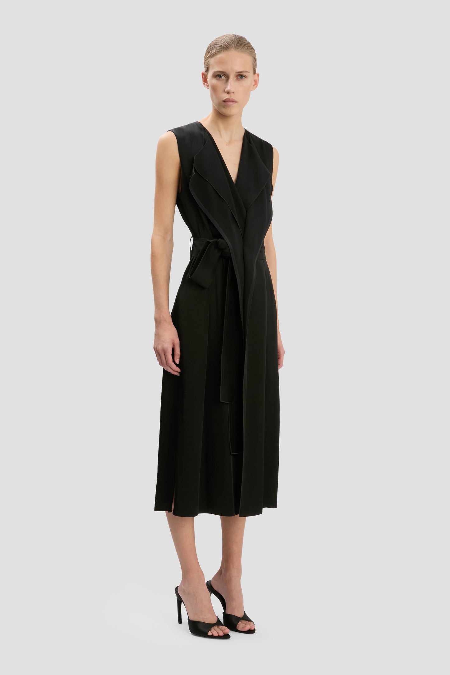 Sybil Midi Dress In Black