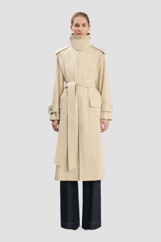 Philippa Trench Coat In Beige