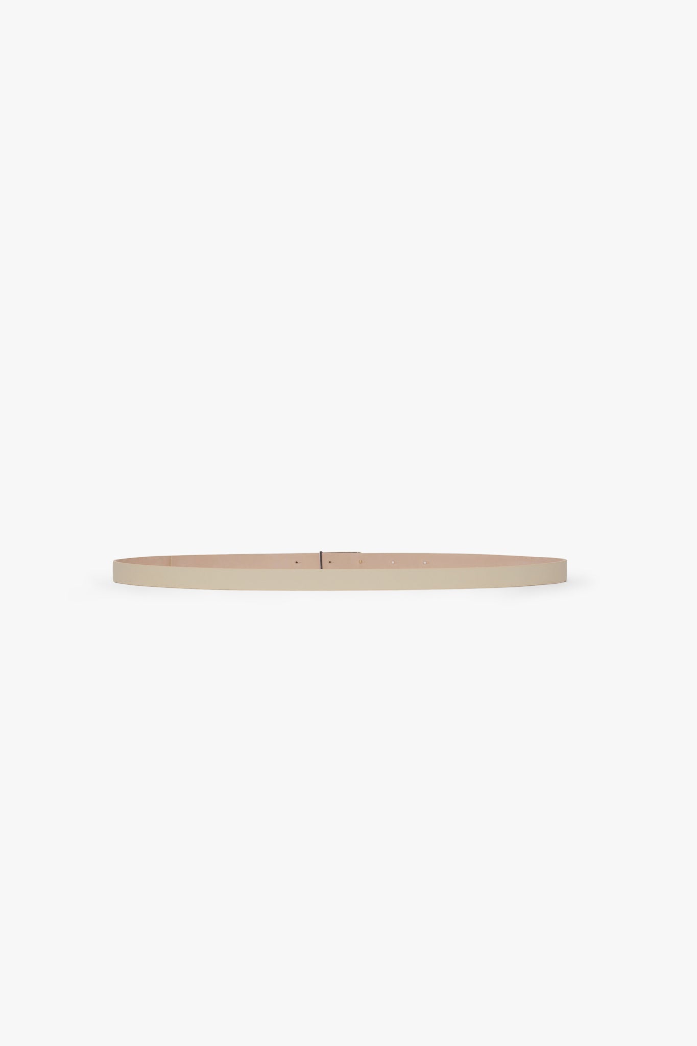 Tonal Micro Dorian Belt In Ivory Smooth Leather
