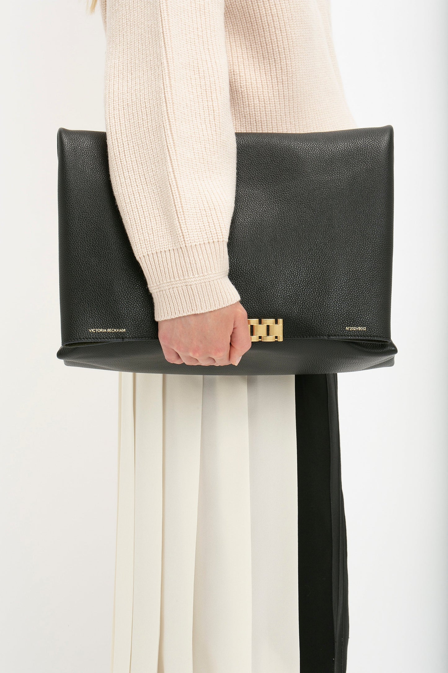 Pleated Panel Detail Skirt In Vanilla