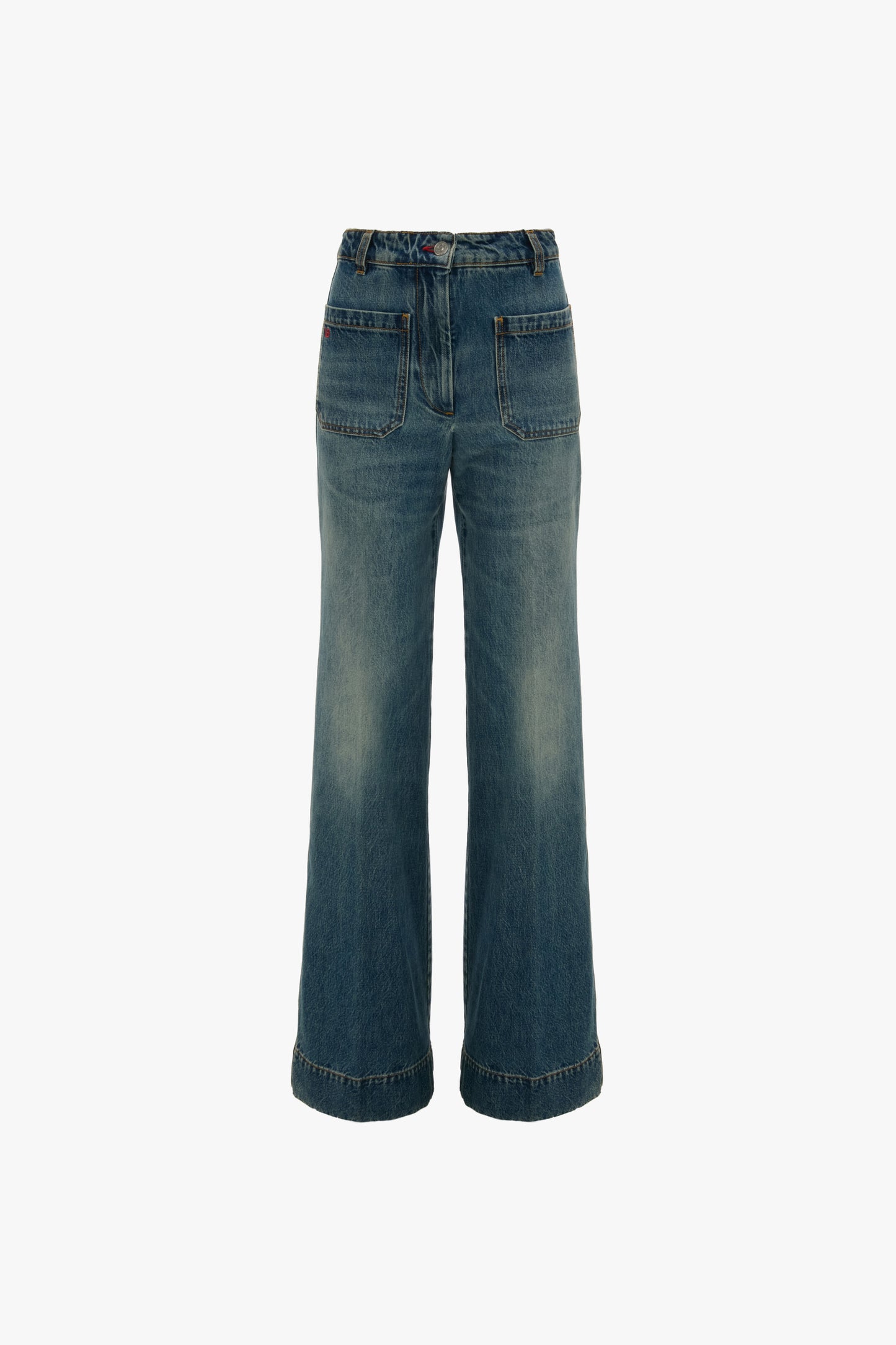 Alina High Waisted Jean In Classic Blue Wash